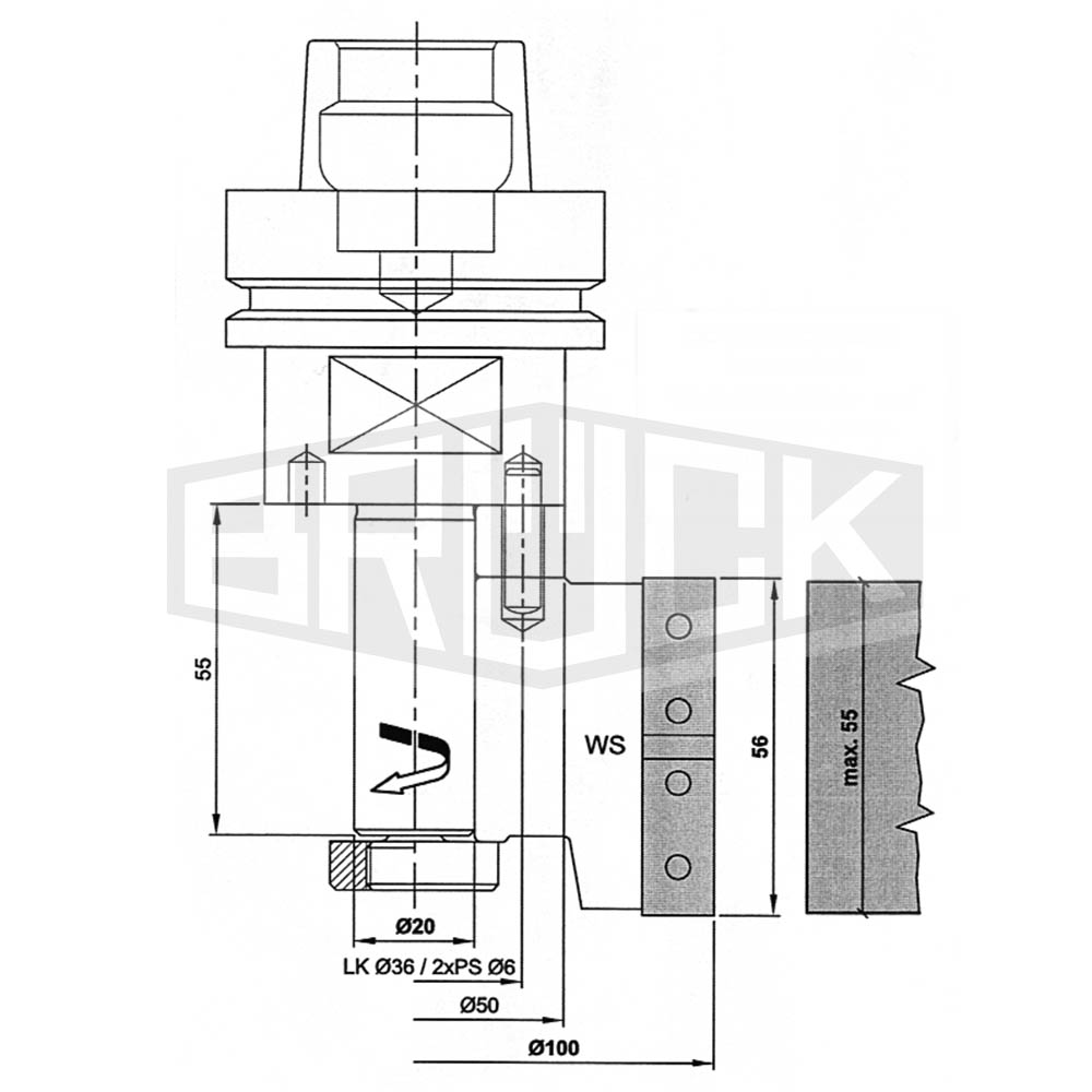 WP-Fügefräser 100 x 56 x 20mm Z4 V4