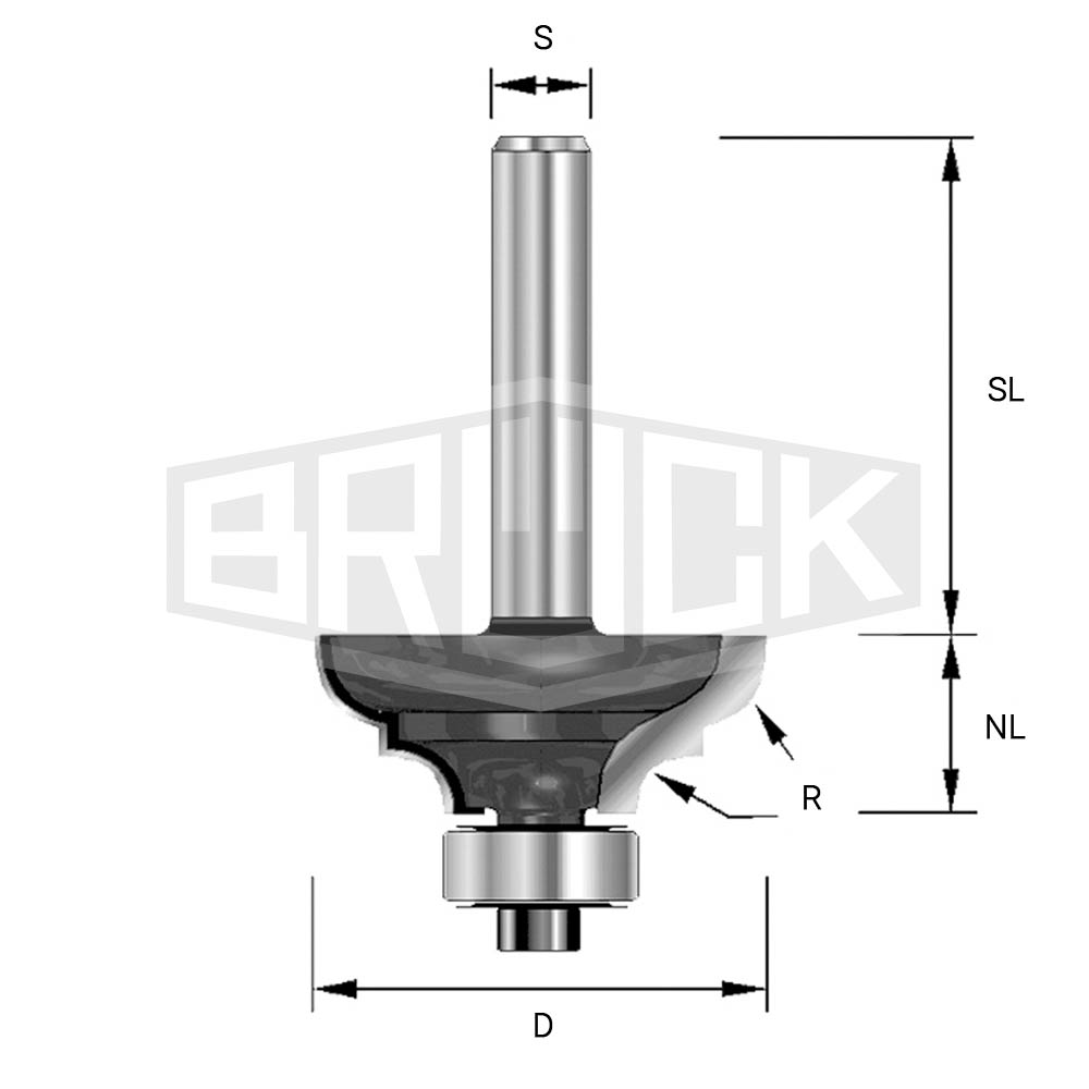 HW-Multipr.-Fr. D=25,4mm NL=12,7mm S=12mm R=3,2mm