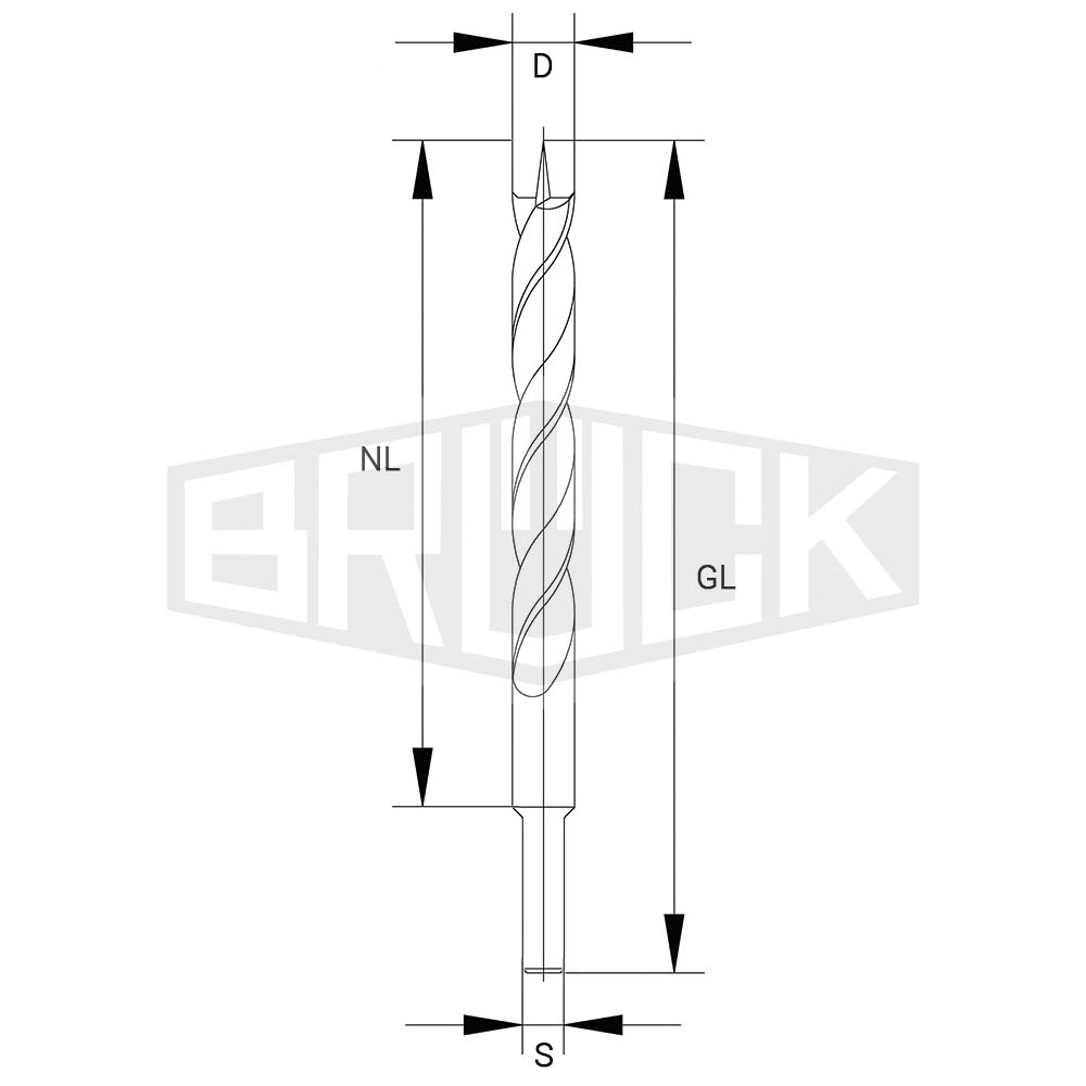 HS-Staketenbohrer D=22mm S=13mm GL=220mm