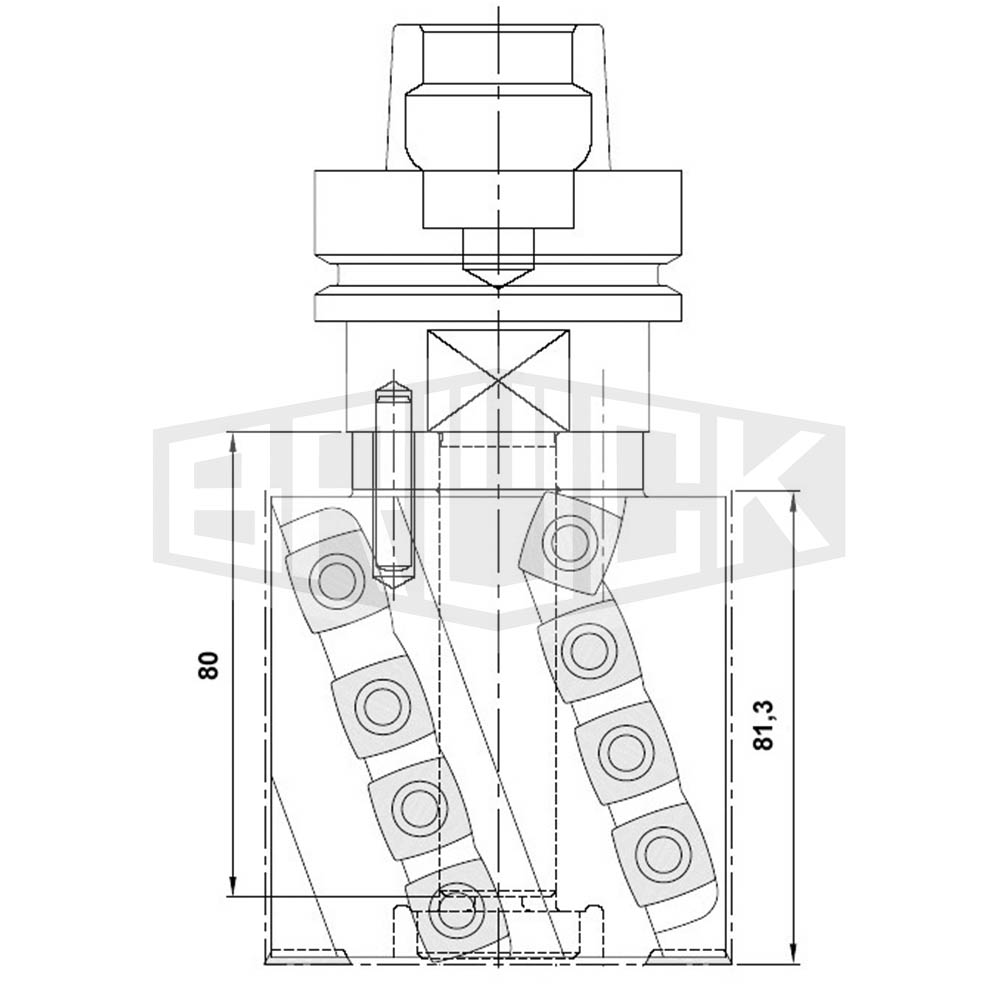 WP Falz-Schruppfräser SPIRATOOL 80x81,3x30mm Z16