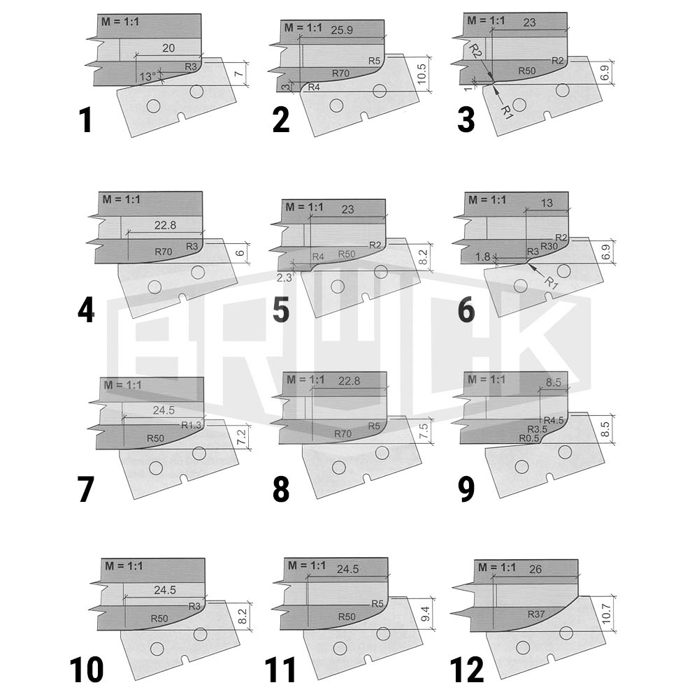 WP-Profilfräser f. Möbeltüren  Z2 - MEC 150 x 30mm