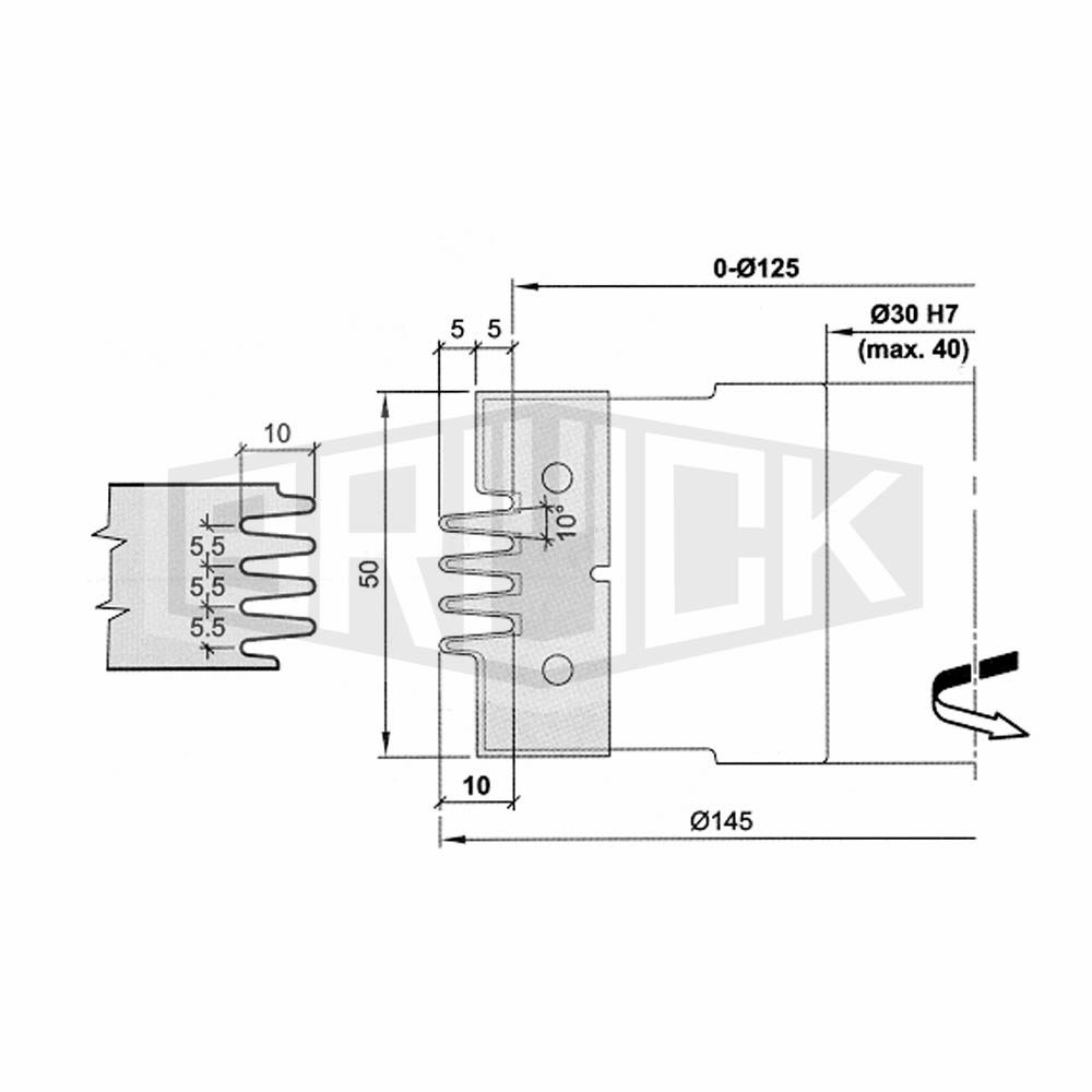 WP-Verleimfräser 145 x 50 x 30 mm Z2 – 5 Zahn