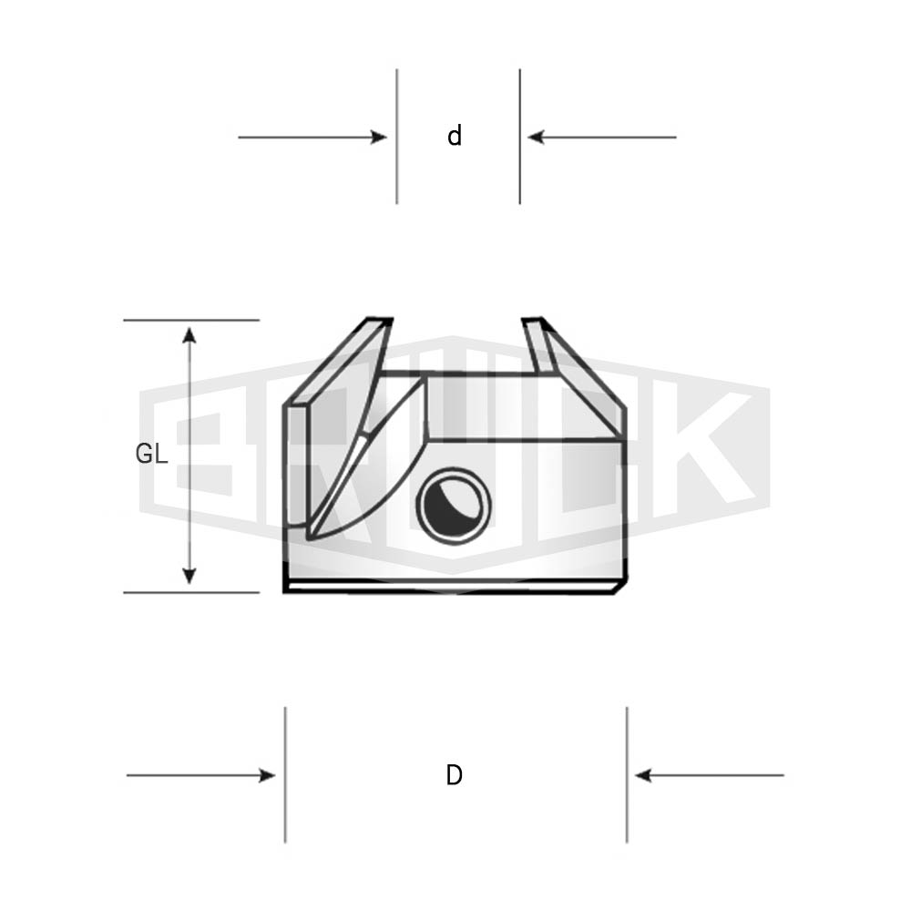 HW-Aufsteck-Vers. d=5mm D=16mm R