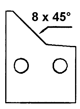 HS-Fasemesser 8 x 45° - links (f. MULTI TOOLS)