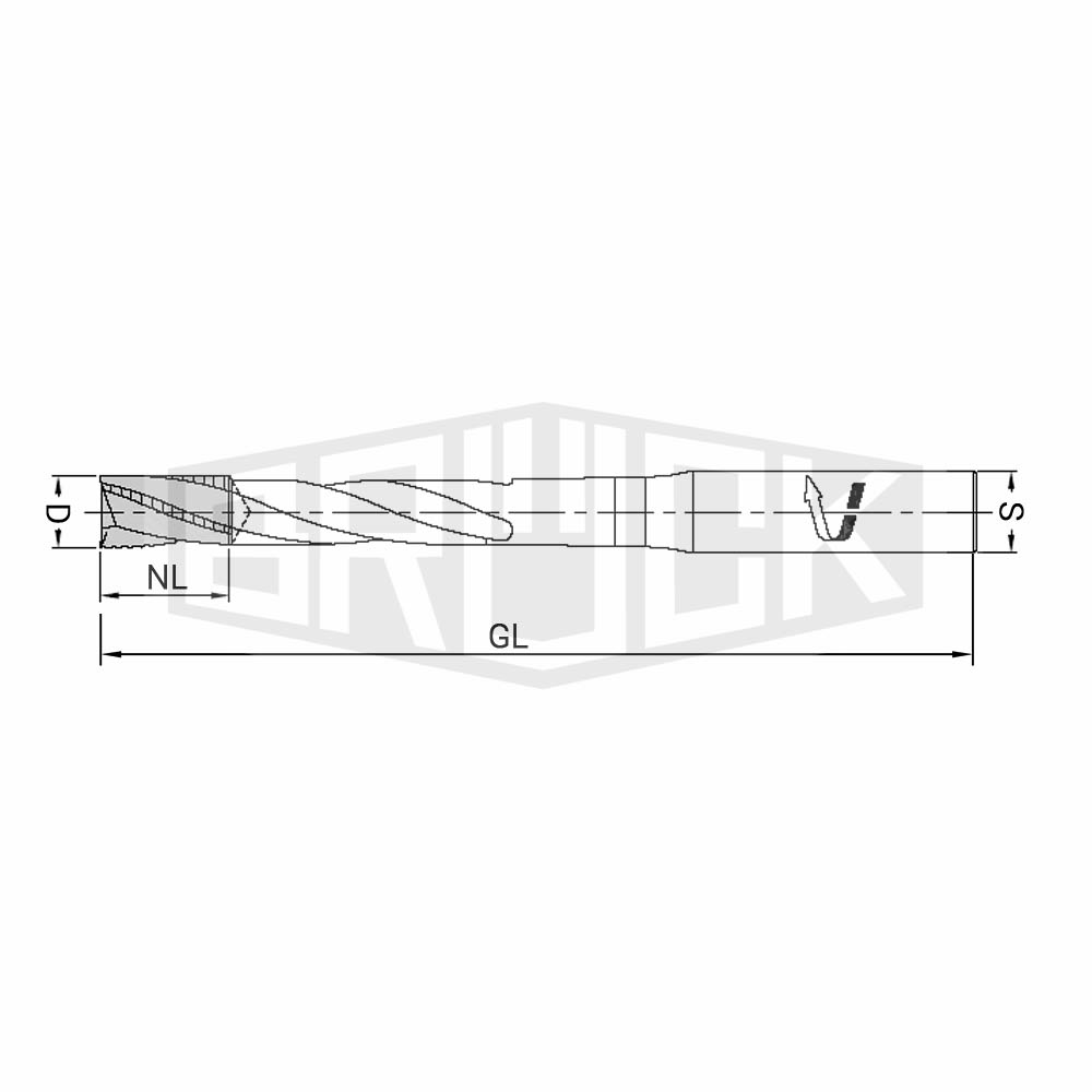 VHW-Schlosskastenfräser D=14mm NL=30/90mm Z3