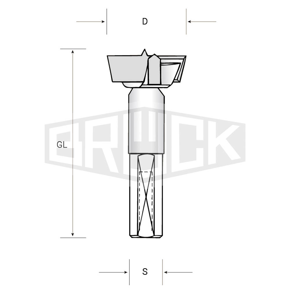 HW-Kunstbohrer D=15mm S=10x40mm GL=70mm L