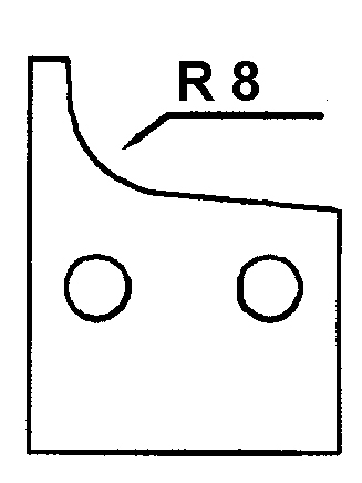 HS-Kantenmesser R8 - links (f. MULTI TOOLS)