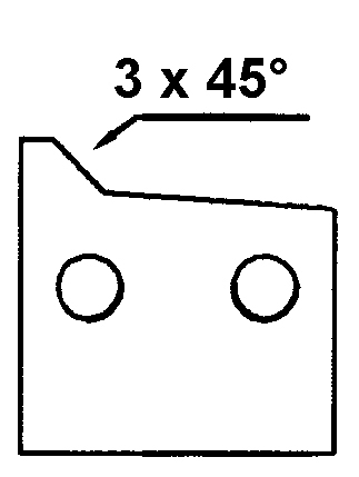HS-Fasemesser 3 x 45° - links (f. MULTI TOOLS)