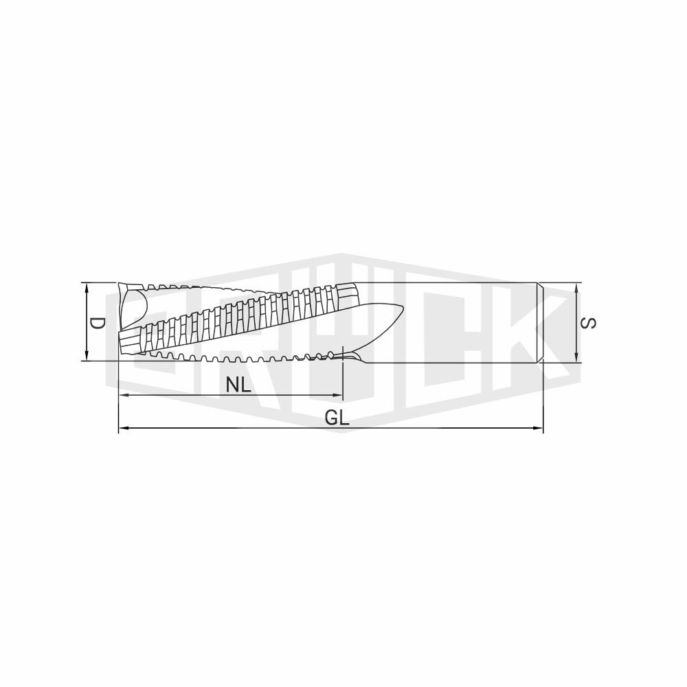 VHW-Schruppfräser D=10mm NL=30mm S=10mm Z2 – RL/LD