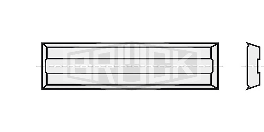 HW-WP 20x5,5x1,1 mm B20 m. Spanleitstufe