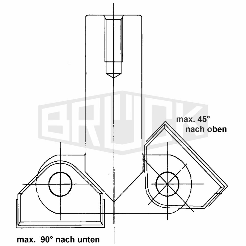 WP-Schwenkmesserkopf 85 x 39 x 25mm Z2