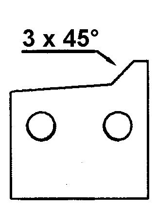 HS-Fasemesser 3 x 45° rechts (f. MULTI TOOLS)