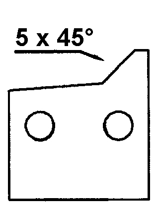 HS-Fasemesser 5 x 45° - rechts (f. MULTI TOOLS)