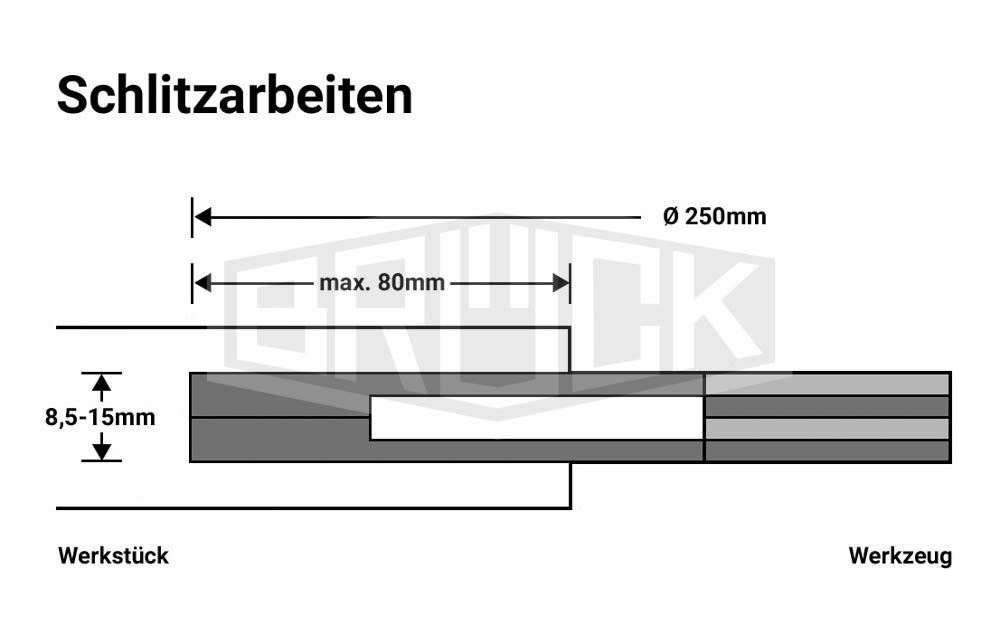 WP-Verstellschlitzfräser 250 x 8,5-15 x 30 mm Z4V4