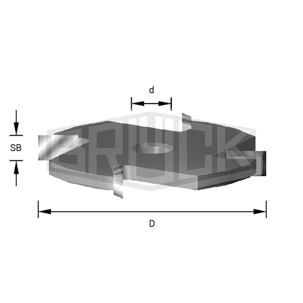 HW-Scheibennutfräser D=50,8mm SB=3mm d=8mm