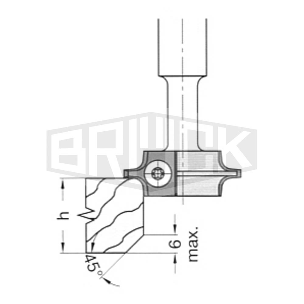 WP-Abrund-/ Fasefräser R=2mm S=16mm Z2