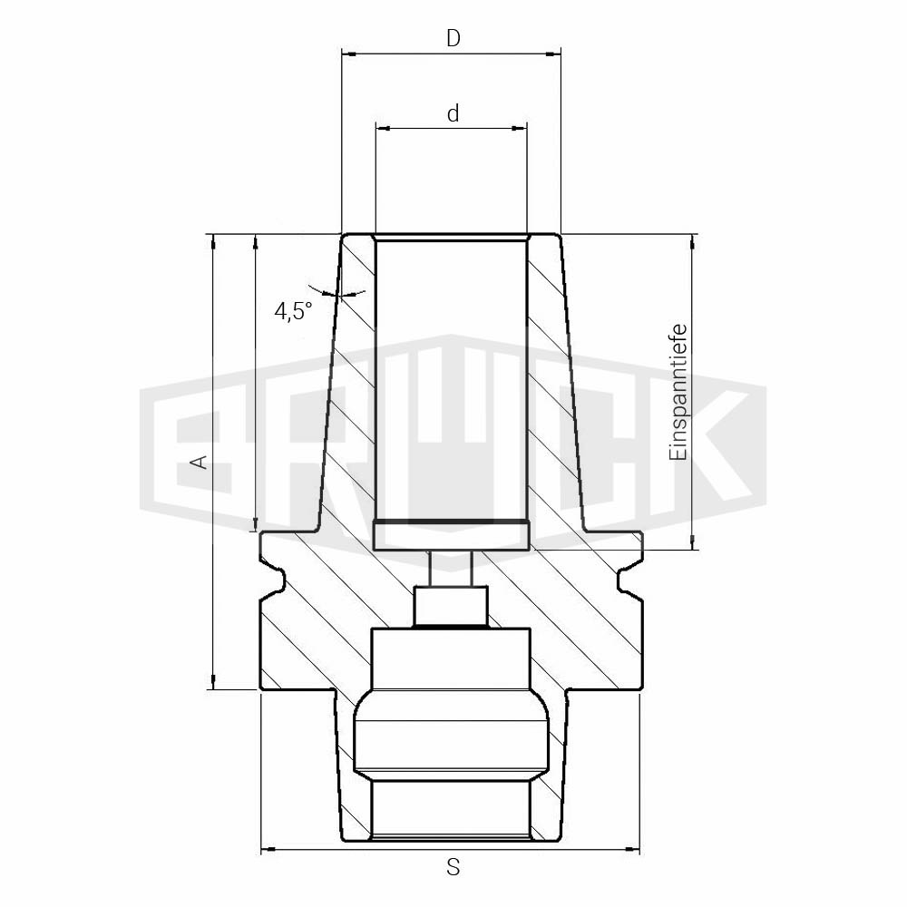 Warmschrumpffutter HSK 63F d=10mm