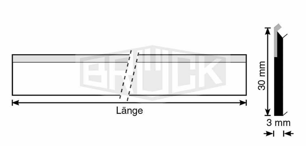 HW-Hobelmesser 100 x 30 x 3,0 mm Hartmetall