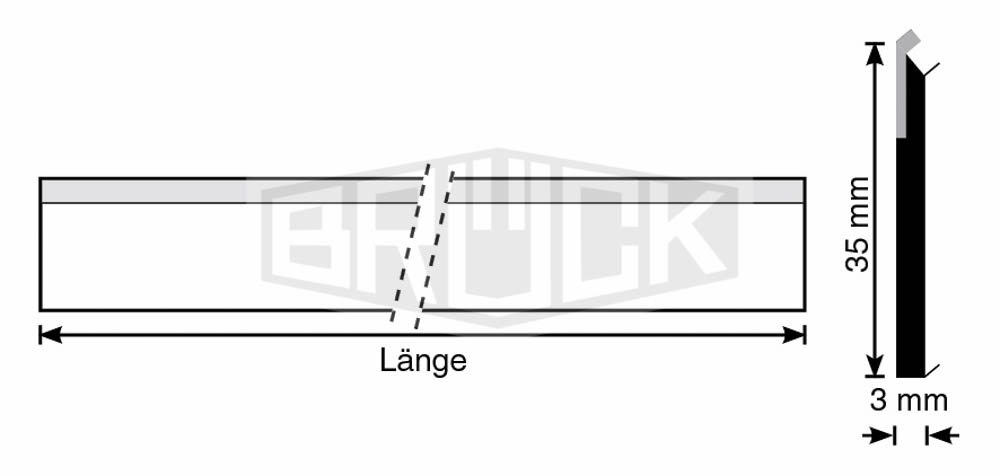 HW-Hobelmesser 400 x 35 x 3,0 mm Hartmetall